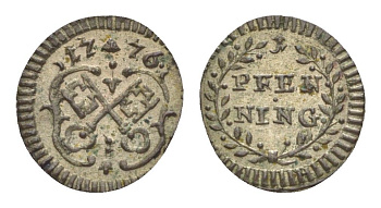 Регенсбург 1 пфенниг 1776 KM 408 серебро UNC 1529-632