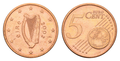 Ирландия 2 евроцента 2002 KM 33 сталь плакированная медью aUNC 4674-739