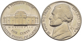 США 5 ЦЕНТОВ 1976 D, ДЖЕФФЕРСОН KM А192 медно-никель 4546-1145