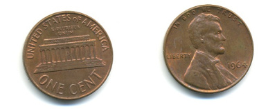 США 1 ЦЕНТ 1964 ЛИНКОЛЬН KM 201 медь цинк 76-569