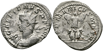 Римская Империя антониниан 258 - 259 Галлиен GERMANICVS MAX V Колония Агриппины Good Very fine RIC 18 биллон, серебрение 00-00