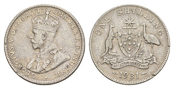 Австралия 1 шиллинг 1931 Георг V (1910-1936) KM 26 серебро 3711-923