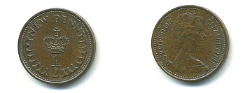 Великобритания 1/2 пенни 1971 Елизавета II (1952-2022) KM 914, Spink 4239 бронза 61-1141