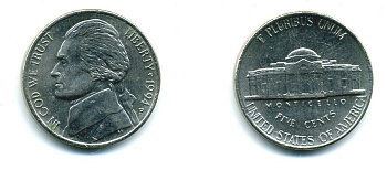 США 5 ЦЕНТОВ 1994 KM А192 медно-никель 46-2313