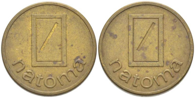 НИДЕРЛАНДЫ ЖЕТОН ДЛЯ КОФЕЙНОГО АВТОМАТА ND NATOMA, ДИАМЕТР 20 ММ. латунь 217-847