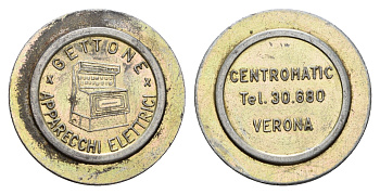 Италия, Верона жетон для равлечений Sale Giochi диаметр 24 мм, вес 5,1 гр нержавеющая сталь 4670-841