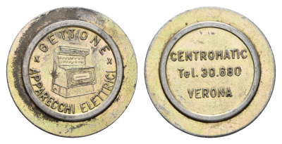 Италия, Верона жетон для равлечений Sale Giochi диаметр 24 мм, вес 5,1 гр нержавеющая сталь 4670-841