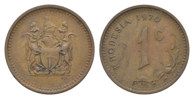 Родезия 1 цент 1970 KM 10 бронза 4596-1224
