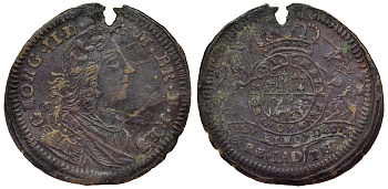 Англия жетон ND игровой? Георг II латунь 4119-1123