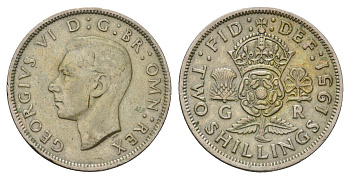 Великобритания 2 шиллинга (флорин) 1951 Георг VI (1936-1952) KM 878, Spink 4107 медно-никель 4183-346