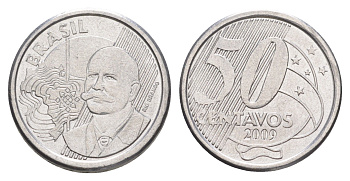 Бразилия 50 сентаво 2009 KM 651a нержавеющая сталь 4642-1147