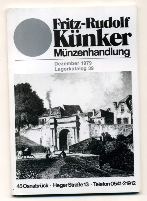 ФРИТЦ-РУДОЛЬФ КЮНКЕР КАТАЛОГ ФИКСИРОВАННЫХ ПРОДАЖ (LAGERKATALOG) 1979 ДЕКАБРЬ, № 39 00-01-01-33
