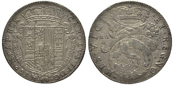 Неаполь и Сицилия тари (2 карлини) 1686 Карл II Испанский серебро 00-822-16