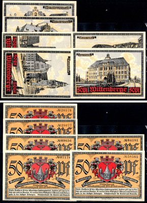 Виттенберге (Пруссия, Бранденбург) набор из 6 нотгельдов 1921 2193-46-1-1