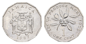 Ямайка 1 цент 1987 KM 64 алюминий UNC 4643-112