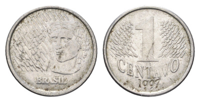 Бразилия 1 сентаво 1997 KM 631 нержавеющая сталь 4664-515