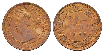 Канада 1 цент 1899 Виктория (1837-1901) KM 7 бронза 1527-822