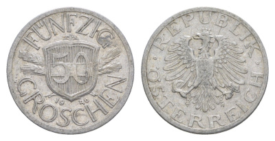 Австрия 50 грошей 1946 KM 2870 алюминий 4147-1235