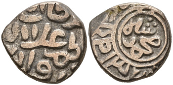 Индия 2 гани 1308 (AH711) Делийский Султанат, Alu ed-din Muhammad Shab II (1295-1315) Goron/Goenka D 233, Mitchiner 2569 биллон 192-764