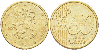 Финляндия 50 евроцентов 2000 KM 103 нордик 4126-1212