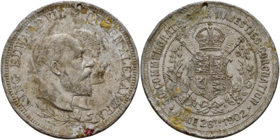 Великобритания жетон ND (1902) коронация короля Эдуарда VII и королевы Александры алюминий 4113-521