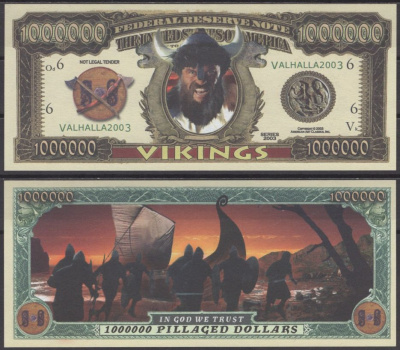 США 1000000 долларов 2003 викинги бумага UNC (пресс) 7197-22-3
