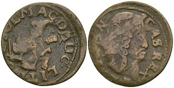 ЛИТВА 1 ШИЛЛИНГ 1660-1666 ЙОХАН КАЗИМИР (ЯН II КАЗИМИР 1648-1668) KM 50 медь 99-1041