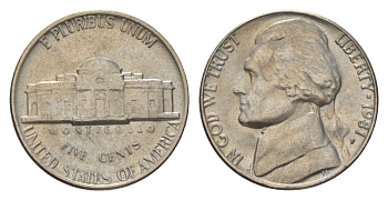 США 5 центов 1981 P, Джефферсон KM A192 медно-никель 4627-756