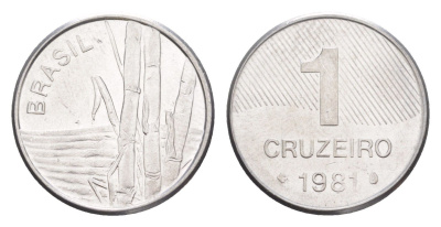 Бразилия 1 крузейро 1981 KM 590 нержавеющая сталь UNC 4644-512