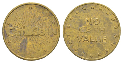 Люксембург жетон для автоматов - монета Кошка ND диаметр 28,5 мм, вес 8 гр латунь 4172-445