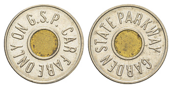 США, Нью-Джерси жетон - Оплата проезда по GSP ND (1988) диаметр 23 мм, вес 5,1 гр биметалл 4613-757