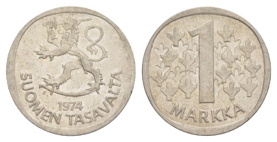 Финляндия 1 марка 1974 KM 49a медно-никель 4648-536
