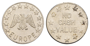 Европа жетон для развлечения диаметр 24 мм, вес 4,5 гр медно-никель aUNC 4656-623