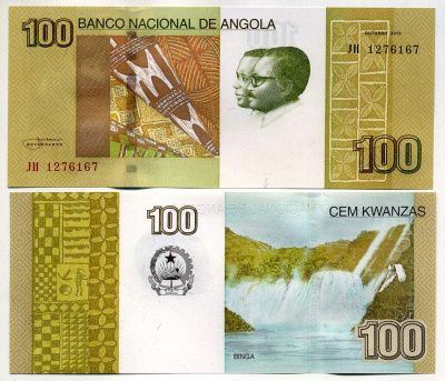 Ангола 100 кванза 2012 Антонио Агостиньо Нето, Жозе Эдуарду душ Сантуш Pick 153 a бумага UNC (пресс) 448-96-1