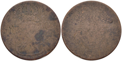 Швеция 1/2 эре 1720-1721 FRS-SM KM 380 (250) медь 28-722