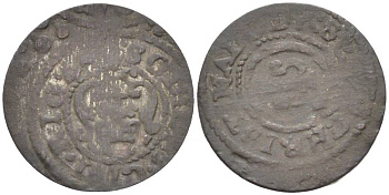 Ливония 1 солид (шелаг, шиллинг) 1645-1654 Шведская оккупация, Кристина (1632-1654), вес 0,58 гр. KM 2 серебро 1517-1043