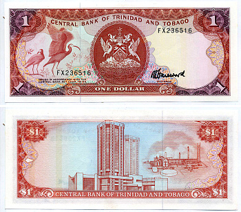 Тринидад и Тобаго 1 доллар 1985 подпись 6 Pick 36c бумага UNC (пресс) 2197-13-3-2
