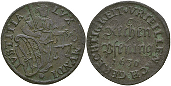 САКСОНИЯ ЖЕТОН 1630 медь 65-825