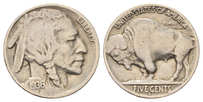 США 5 центов 1936 S, индеец, бизон KM 134 медно-никель 4682-934