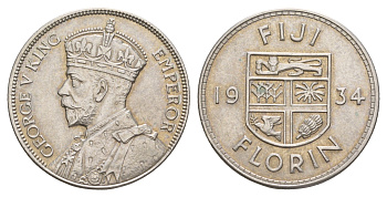 Фиджи 1 флорин 1934 Георг V (1910-1936) KM 5 серебро aUNC 5010-1432