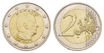 Монако 2 евро 2017 KM 195 биметалл UNC 4654-826