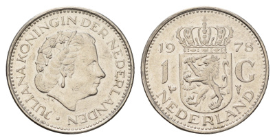 Нидерланды 1 гульден 1978 Юлиана (1948-1980) KM 184a никель 186-445