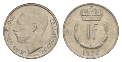 Люксембург 1 франк 1972 Герцог Жан (1964-1999) KM 55 медно-никель 4643-538