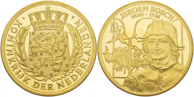 НИДЕРЛАНДЫ МЕДАЛЬ ДЖЕРОН БОШ (1450-1516) UNC 06-131-11