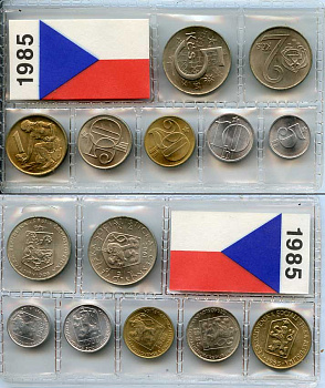 Чехословакия набор из 7 монет 1985 KM MS 6 UNC 00-00