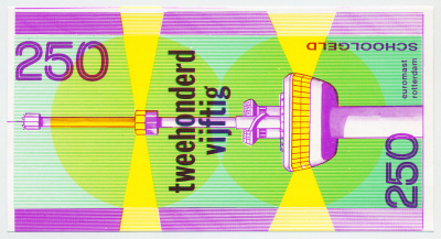 НИДЕРЛАНДЫ 250 ГУЛЬДЕНОВ ND ШКОЛЬНЫЕ ДЕНЬГИ, ТЕЛЕБАШНЯ В РОТТЕРДАМЕ, односторонний бумага UNC (ПРЕСС) 6317-17-2