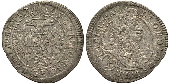 АВСТРИЯ 3 КРЕЙЦЕРА 1705 GE, ДОМ ГАБСБУРГОВ, ЛЕОПОЛЬД I (1657-1705), ПРАЖСКИЙ МОНДВОР Herinek 1473. КМ 1430 серебро 413-4323
