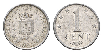 Нидерландские Антильские острова (Нидерландские Антилы) 1 цент 1981 KM 8a алюминий 4674-853