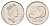 Фиджи 20 центов 2009 Елизавета II (1952-2022), китовый зуб KM 121 сталь плакированная никелем UNC 4698-1227