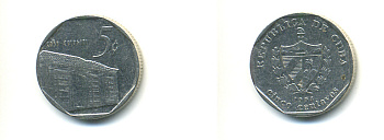 Куба 5 сентаво 1994 Casa Colonial KM 575.1 сталь плакированная никелем 176-634